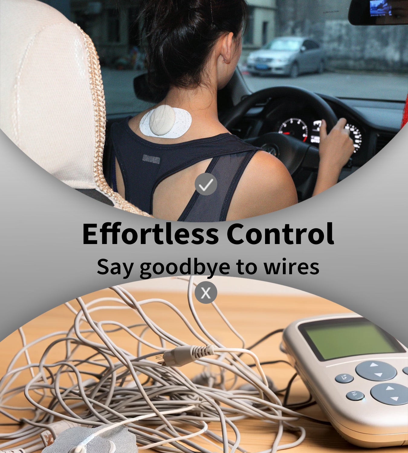 Mooyee M2 Wireless TENS Unit Muscle Stimulator, 18 Modes EMS Muscle Stimulator APP Control Deep Tissue Massager for Pain Relief, Muscle Soreness and Recovery in Back, Neck, Shoulders, Legs and Arms