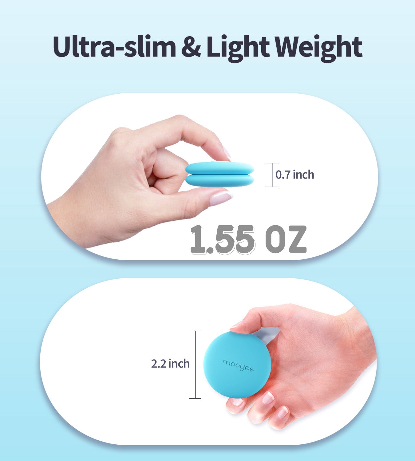 Mooyee Wireless Tens Unit for Pain Relief, 18 Modes Smart APP Tens Massager for Back, Neck, Shoulder, Sciatica Pain Relief and Muscle Recovery(Blue)